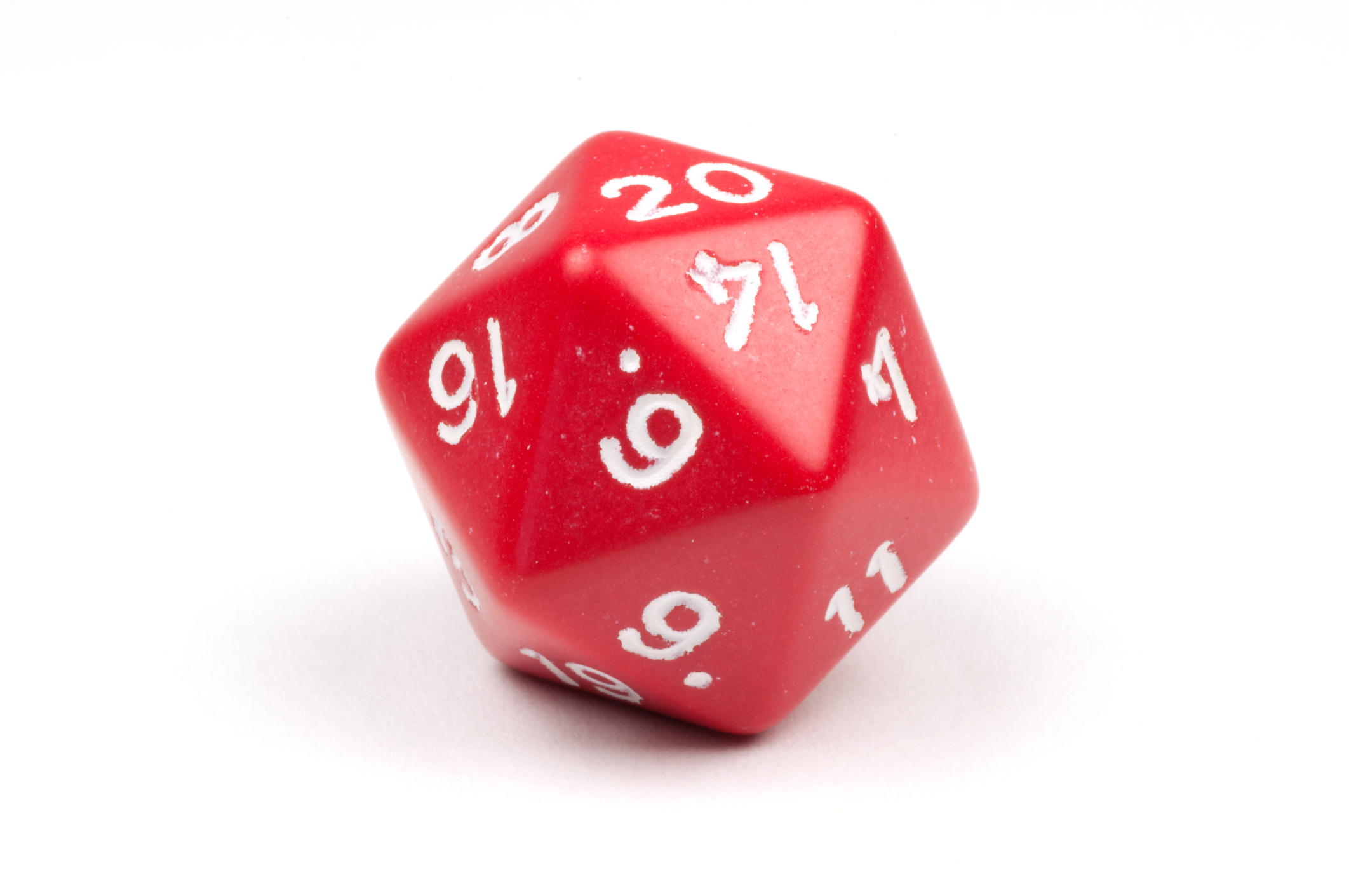 A single red 20-sided die on white | © Michaeleisenhut | Dreamstime Stock Photos | © Michaeleisenhut | Dreamstime Stock Photos